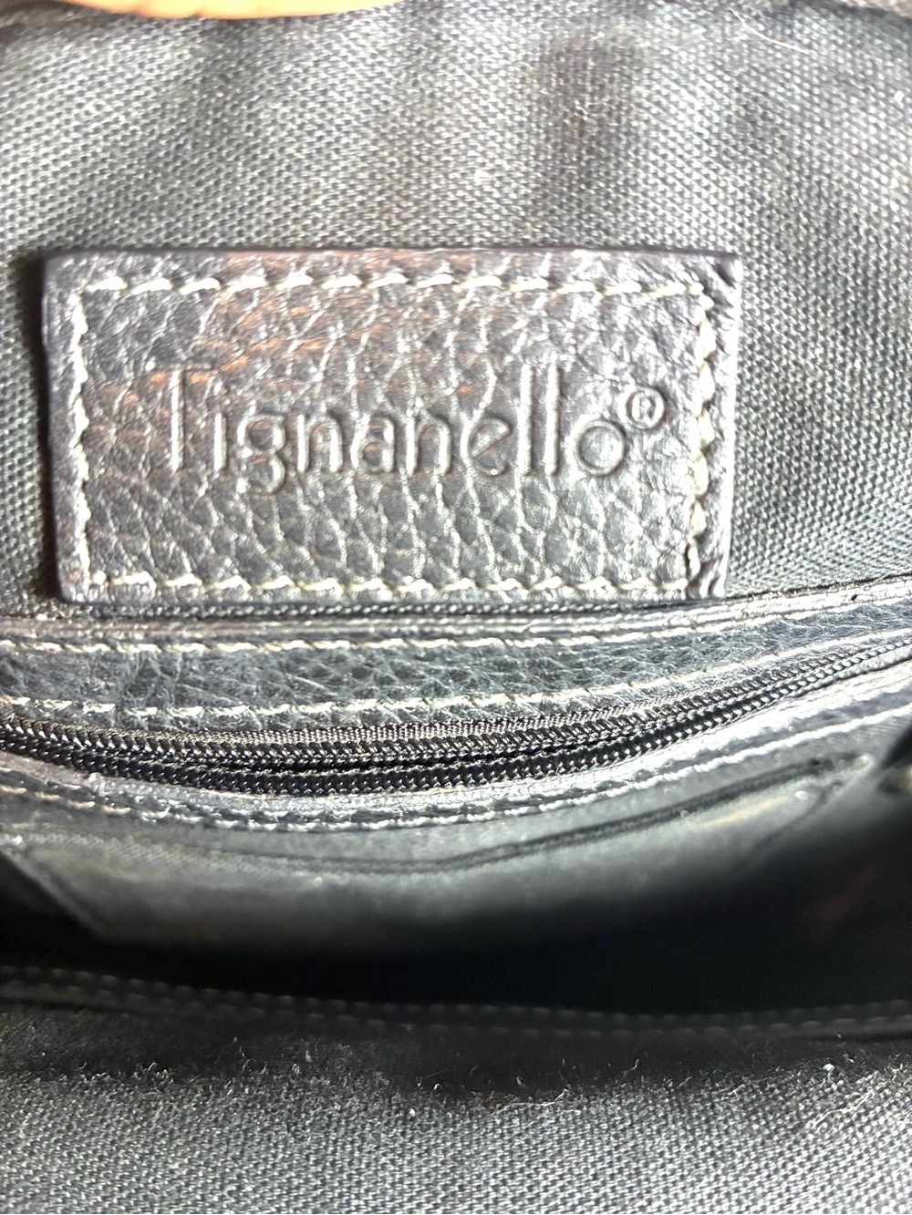 Tignanello Black Genuine Leather Women’s Backpack Purse Classic Older Style - Picture 4 of 14